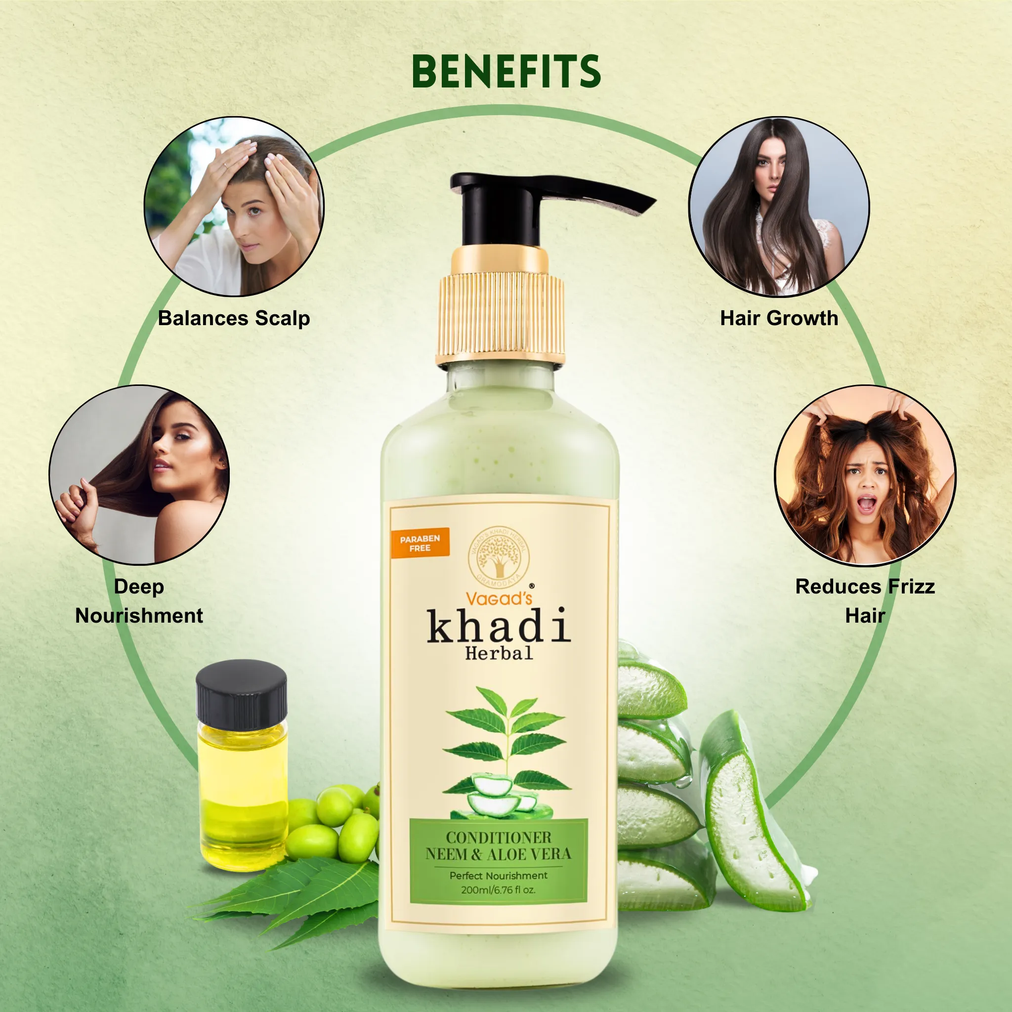 Vagad's Khadi Neem and Aloe Vera Conditioner (Pack of 2)