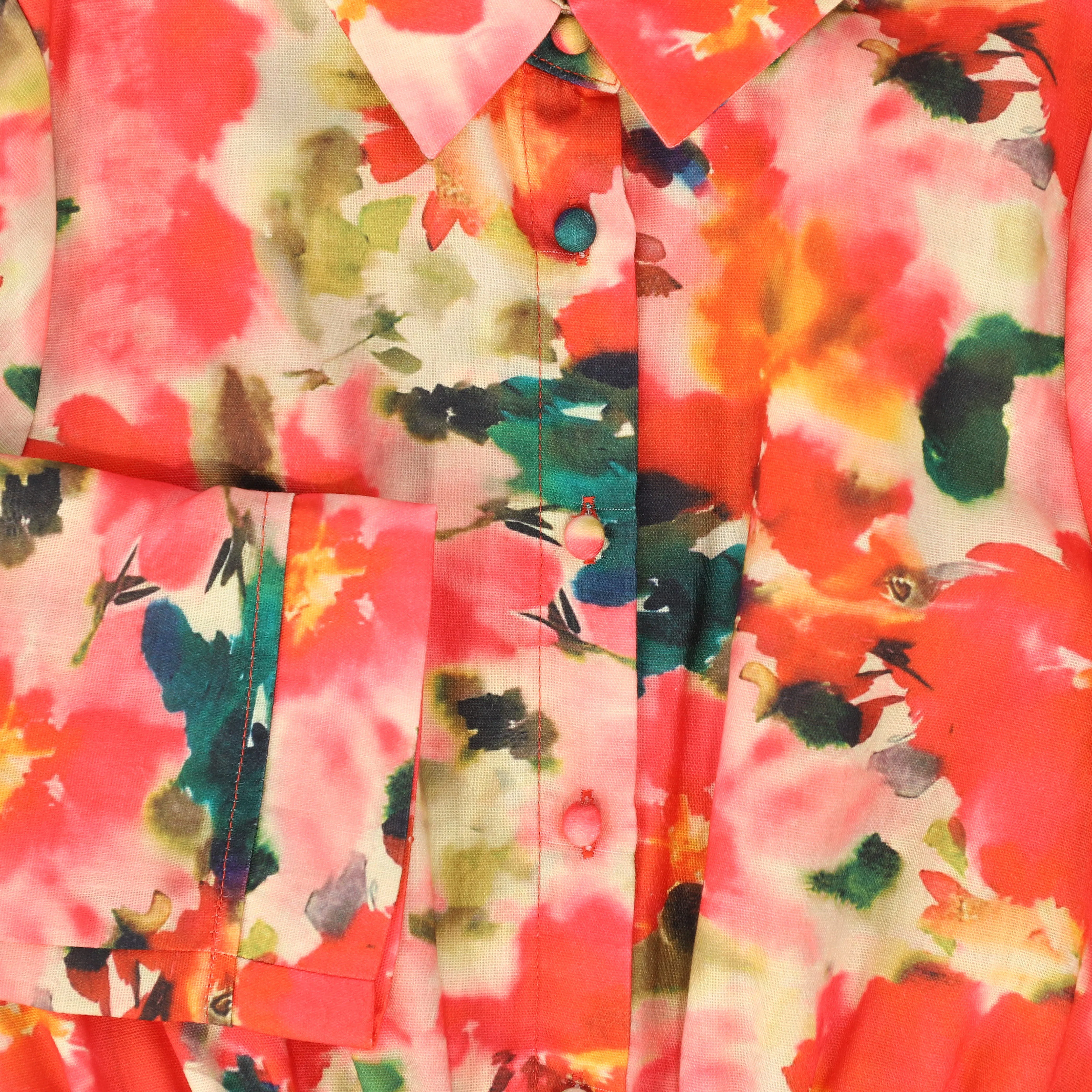 VALENTINA WAISTED BOLD PRINTED DRESS